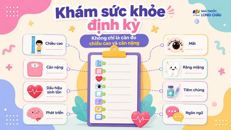 Trẻ sẽ được đánh giá thêm nhiều phương diện hơn về sức khỏe khi khám định kỳ
