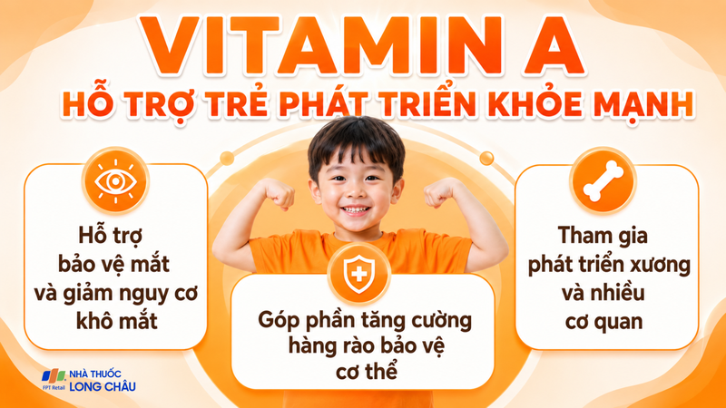 Vitamin A là vi chất không thể thiếu đối với trẻ em