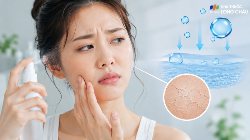 Xịt khoáng chỉ giúp cấp nước tạm thời