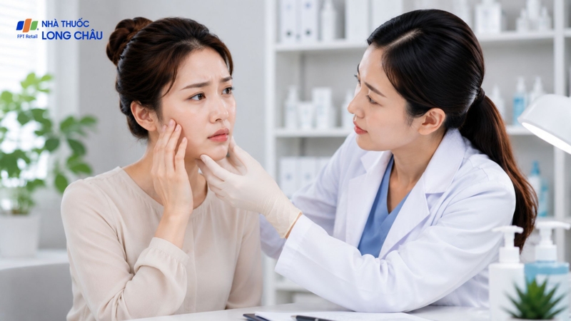 Nên đi khám chuyên khoa da liễu để được đánh giá và điều trị phù hợp