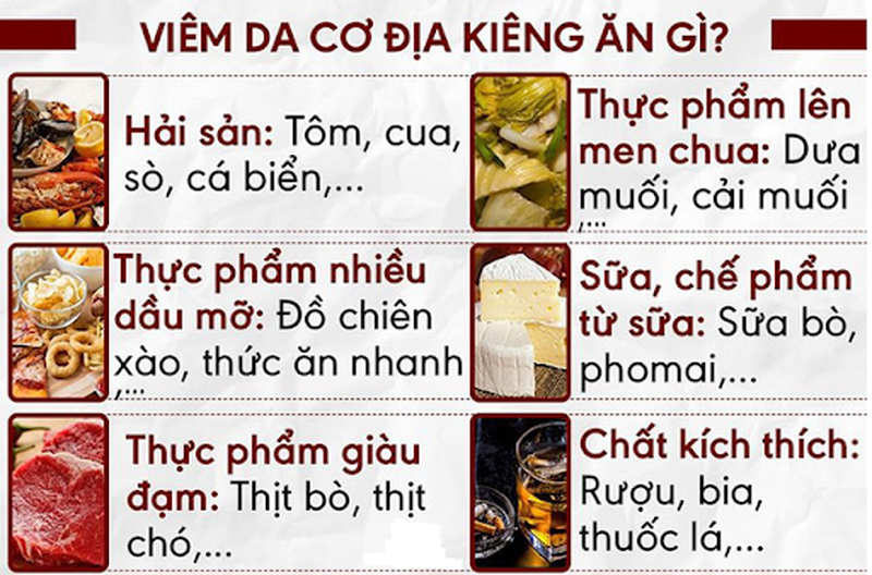 Viêm da cơ địa kiêng gì để mau khỏi.