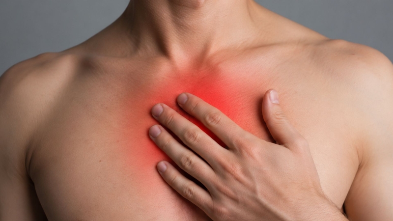 Viêm khớp ức đòn có thể gây đau khi chạm, ấn vào