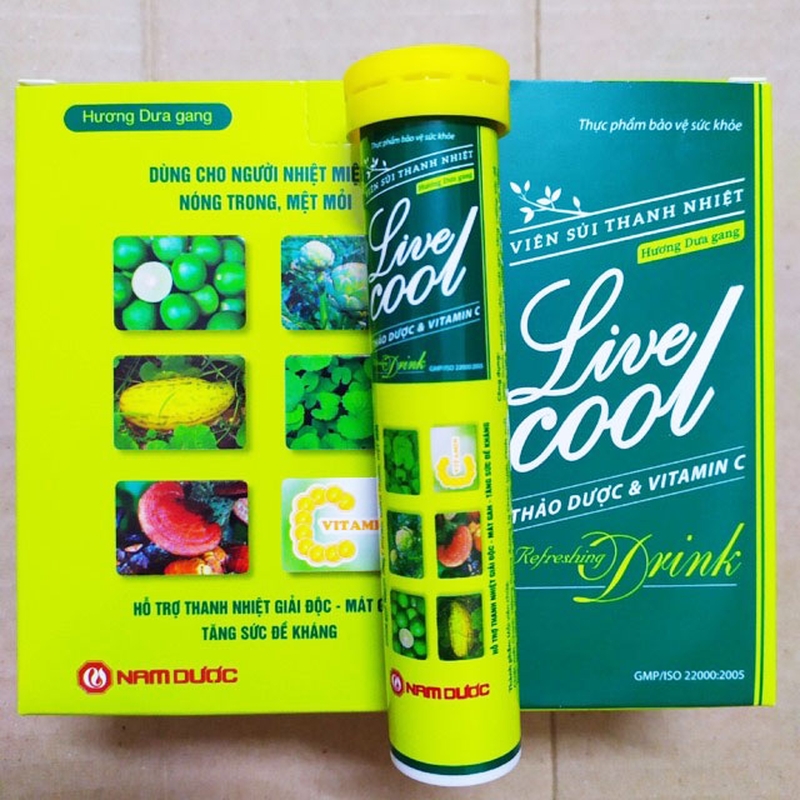 VIÊN SỦI THANH NHIỆT LIVECOOL HƯƠNG DƯA GANG 16V 3