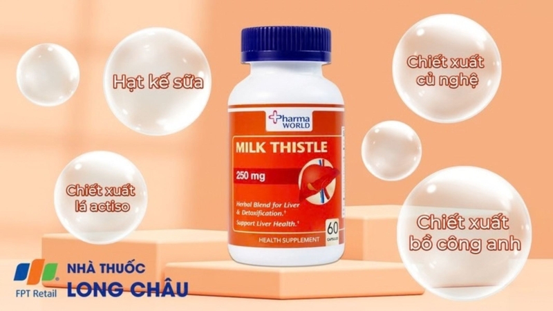 Pharmaworld Milk Thistle là thực phẩm bảo vệ sức khỏe có xuất xứ từ Mỹ