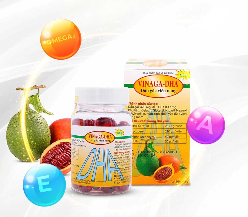 Viên uống dầu gấc Vinaga tại Nhà thuốc Long Châu