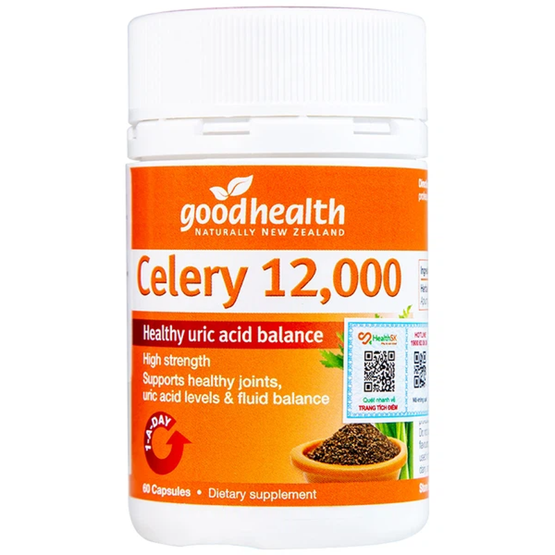Viên uống giảm axit uric cho người bị gout Good Healthy Celery 12000 60V  có tốt không? 1