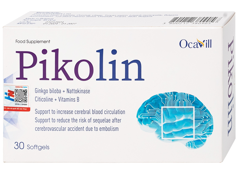 VIÊN UỐNG TĂNG TUẦN HOÀN MÁU NÃO PIKOLIN OCAVILL 2X15