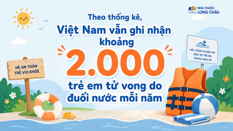 Việt Nam ghi nhận khoảng 2.000 trẻ em tử vong do đuối nước mỗi năm