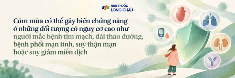 Cúm mùa có thể gây biến chứng nặng ở một số nhóm đối tượng