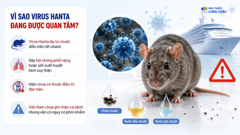 Virus Hanta là nhóm virus lây từ động vật gặm nhấm