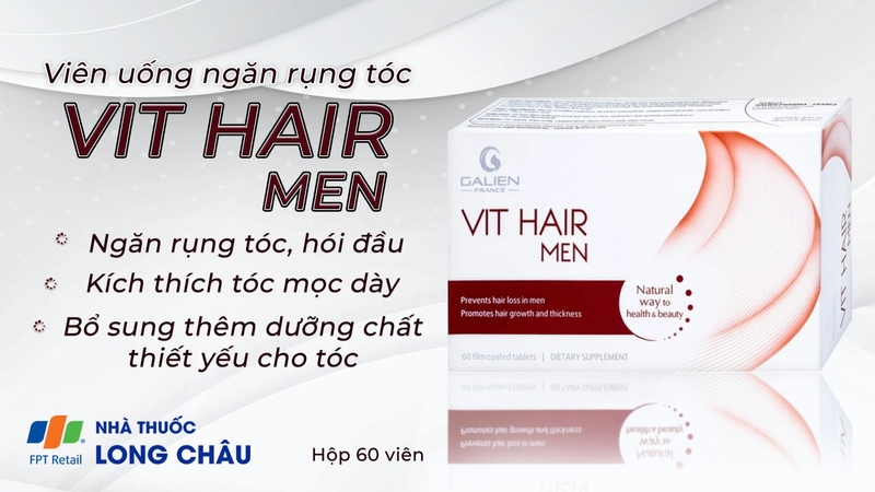 Viên uống ngăn rụng tóc Vit Hair Men Galien 60 viên 2
