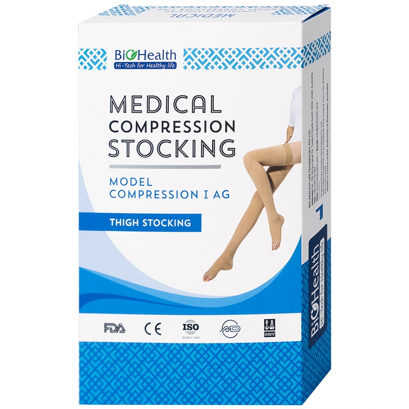 Hỗ trợ điều trị suy giãn tĩnh mạch với vớ đùi y khoa Biohealth Compression I