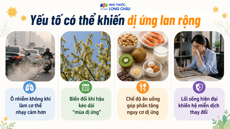 Có một số yếu tố có thể khiến dị ứng lan rộng