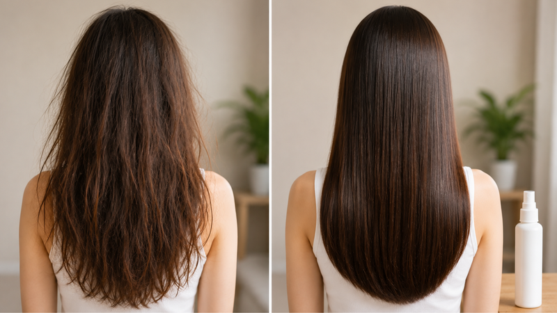 Xịt dưỡng có thể giúp tóc khô xơ trở nên mềm và dễ chải hơn