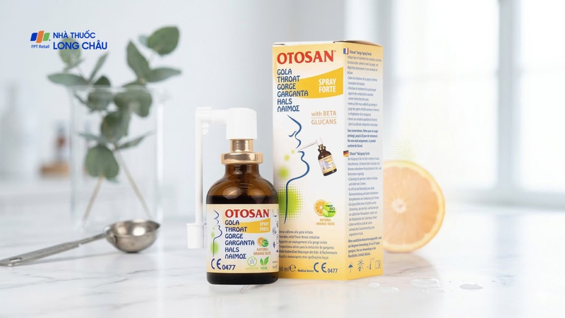Xịt họng Otosan Forte 30ml hỗ trợ giảm viêm họng cấp tính