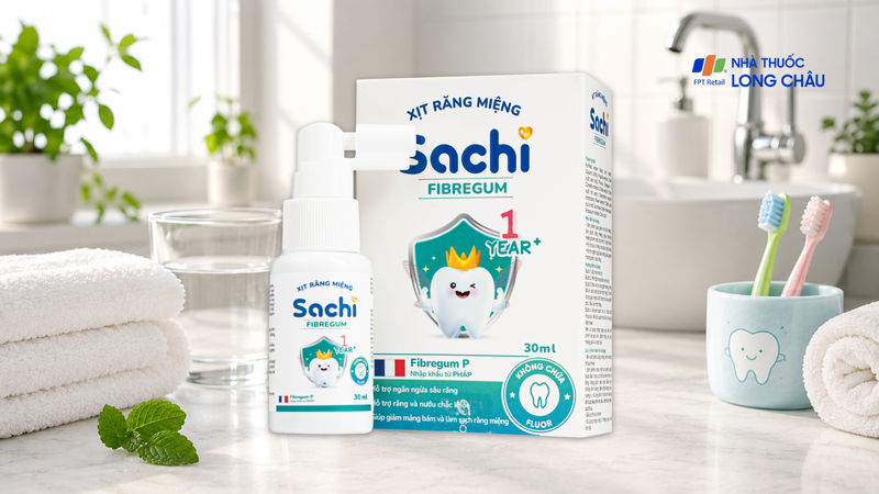 Xịt răng miệng Sachi Fibregum