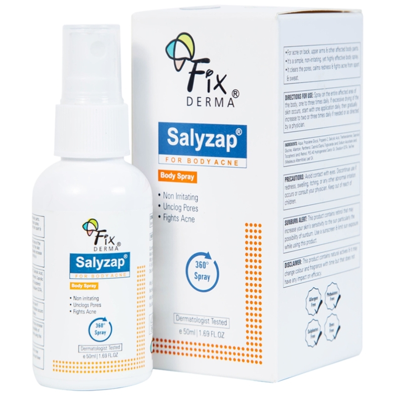 Xịt mụn Fixderma Salyzap