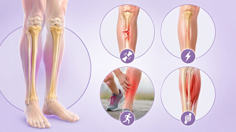 Gãy hoặc nứt là một trong những chấn thương hay gặp ở xương ống đồng