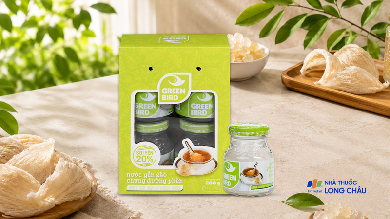 Nước yến sào chưng đường phèn Greenbird
