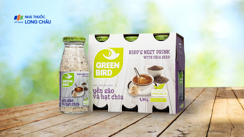 Nước yến sào và hạt chia Green Bird