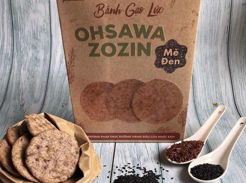 Bánh gạo lứt mè đen Ohsawa zozin