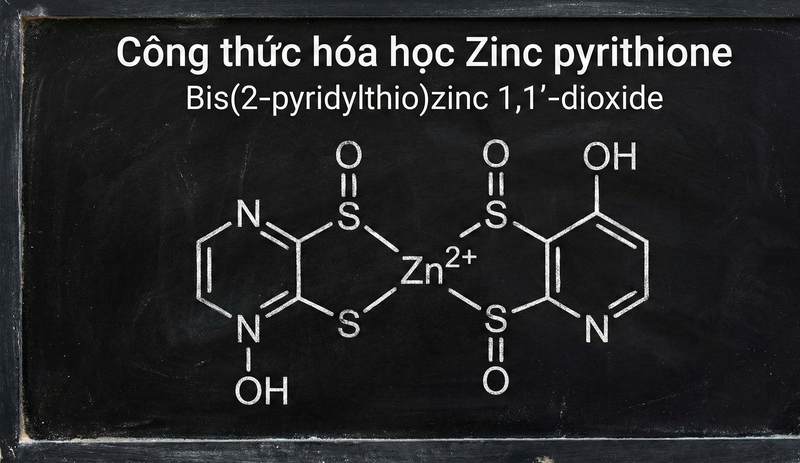 Cấu tạo hóa học của&nbsp; Zinc pyrithione