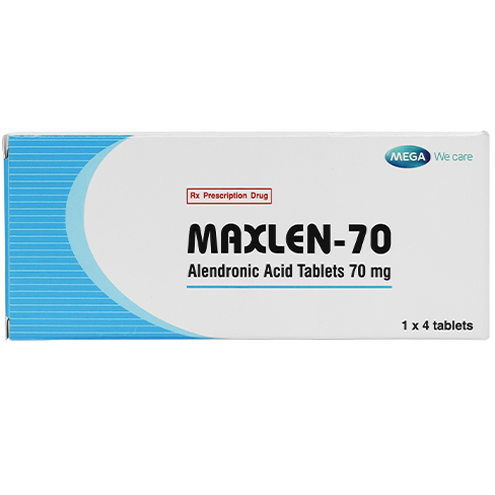 Hình ảnh Thuốc Maxlen-70 MEGA We care phòng và điều trị loãng xương, giảm nguy cơ gãy xương (1 vỉ x 4 viên)