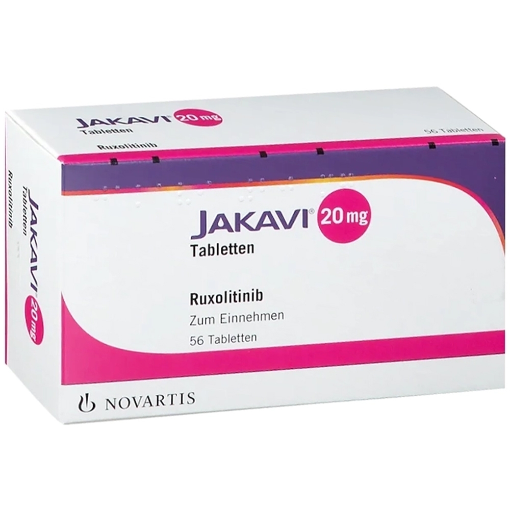 Hình ảnh Thuốc Jakavi 20mg Novartis điều trị bệnh nhân bị xơ tủy xương (4 vỉ x14 viên)