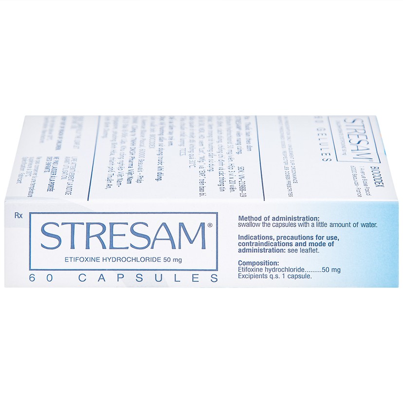 Thuốc Stresam Biocodex chống lo âu (3 vỉ x 20 viên)