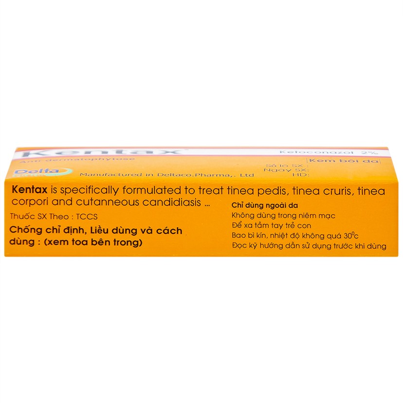 Kem trị nấm Kentax ketoconazole 2%, Cách dùng & Lưu ý
