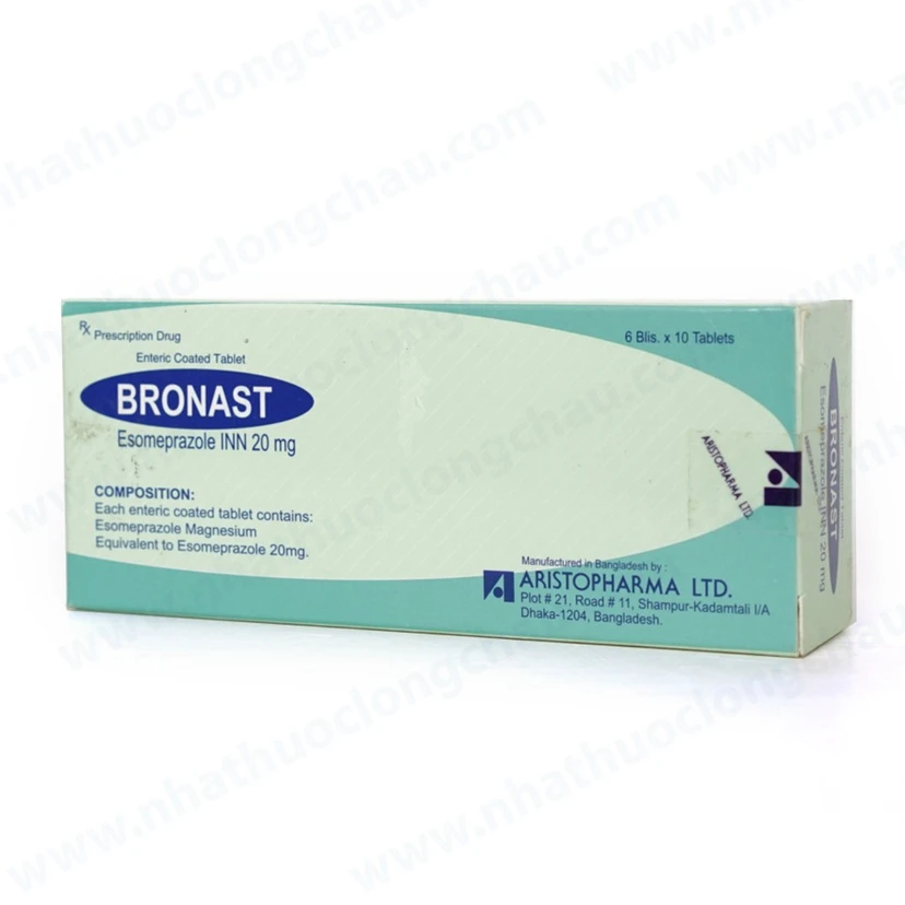 Thuốc Bronast 20mg Aristopharma điều trị trào ngược dạ dày (6 vỉ x 10 ...