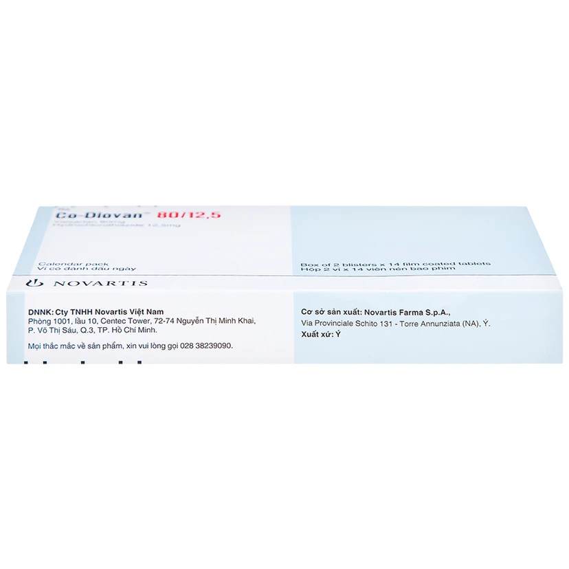 Codiovan 80mg/12.5mg: Thuốc trị tăng huyết áp (2 vỉ x 14 viên)