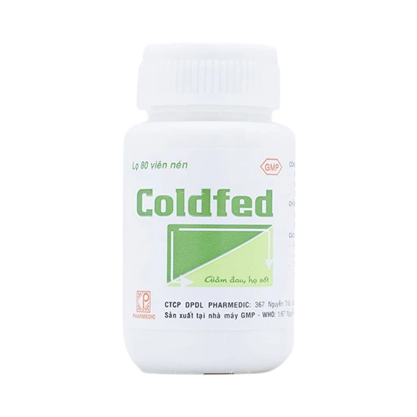 Thuốc Coldfed Pharmedic trị cảm, sốt, nhức đầu, sổ mũi (80 viên)