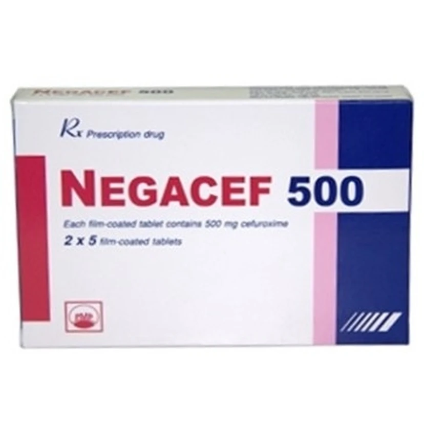 Thuốc Negacef 500mg trị nhiễm khuẩn đường hô hấp (10 viên)