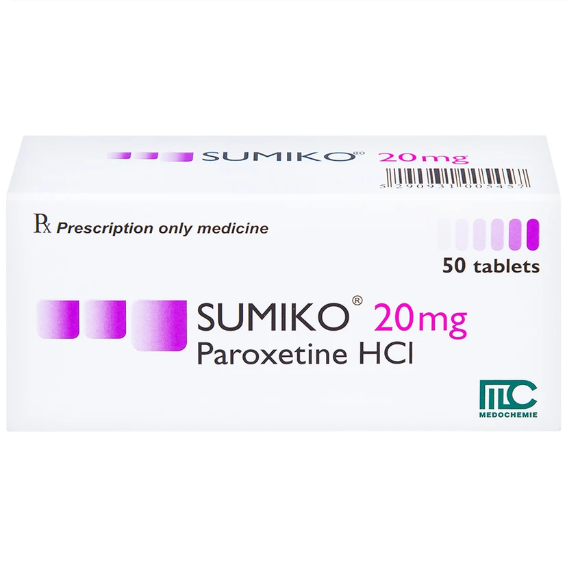 Thuốc Sumiko 20mg điều trị bệnh trầm cảm nặng (5 vỉ x 10 viên)