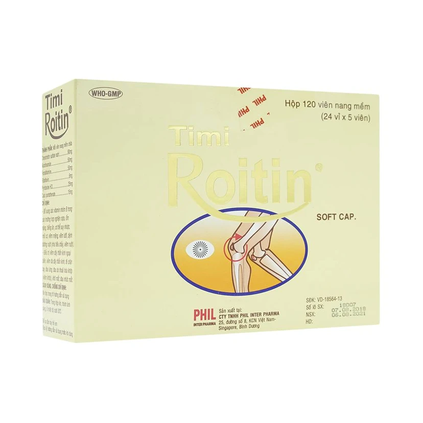 Thuốc Timi Roitin Phil bổ sung các vitamin nhóm B (24 vỉ x 5 viên)