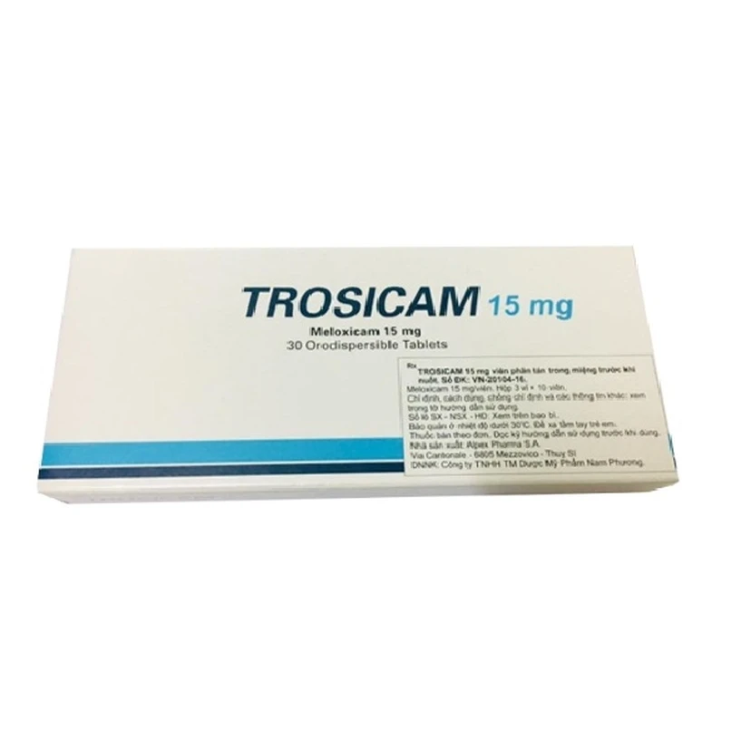 Thuốc Trosicam 15mg Alpex điều trị viêm đau xương khớp (30 viên) - Nhà ...
