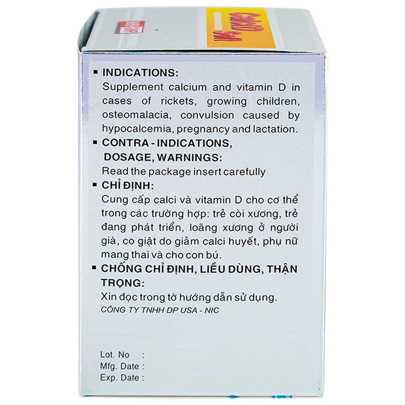 Thuốc Calcid Soft cung cấp Calci và Vitamin D (10 vỉ x 10 viên)