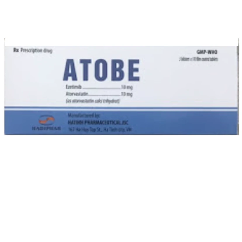 Thuốc Atobe Hadiphar ngừa xơ vữa động mạch, đột quỵ (3 vỉ x 10 viên ...