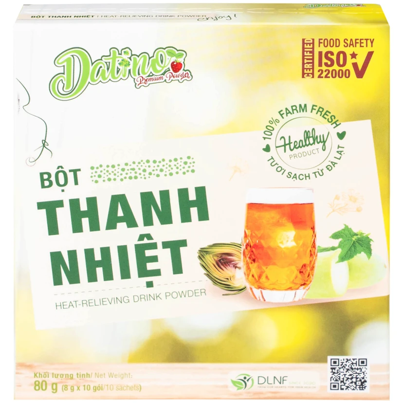 Bột thanh nhiệt Datino hỗ trợ mát gan, lợi tiểu (10 gói x 8g)