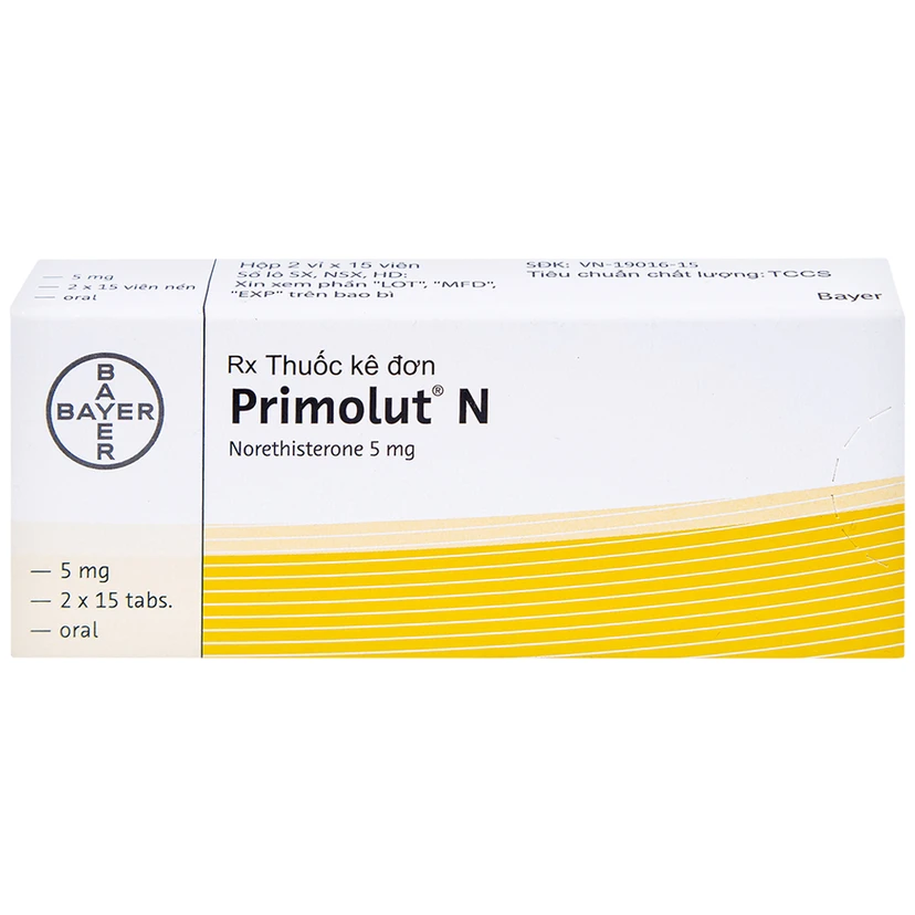 Thuốc Primolut N 5mg trị xuất huyết do rối loạn chức năng