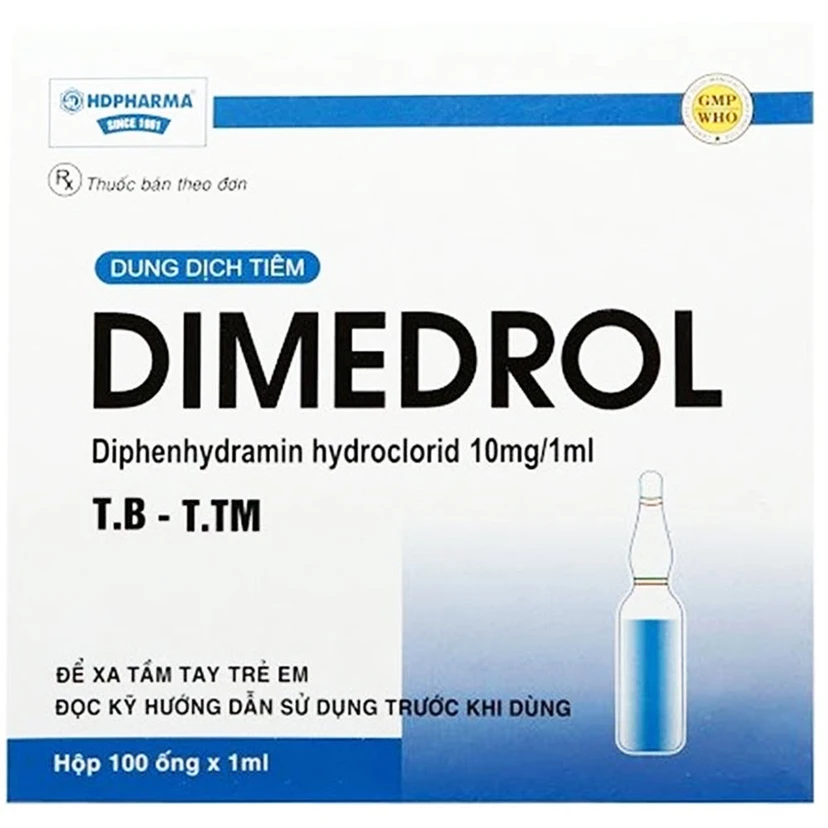 Dung Dịch Tiêm Dimedrol HD Pharma điều trị viêm mũi dị ứng và bệnh da ...