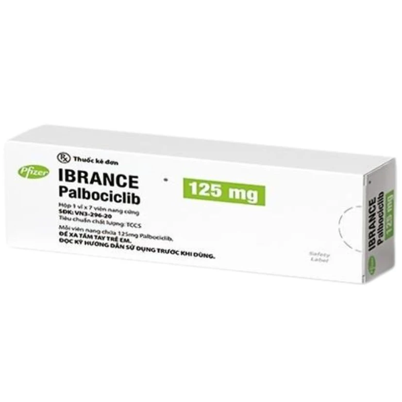 Thuốc Ibrance125mg điều trị bệnh ung thư vú (1 vỉ x 7 viên)