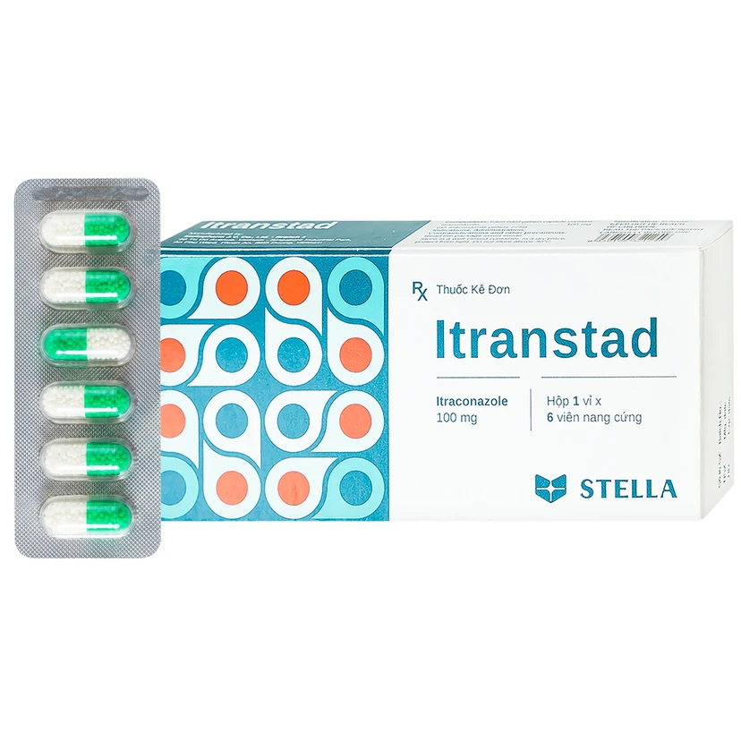 Itranstad 100mg: Thuốc kháng nấm, trị nấm da, lang ben
