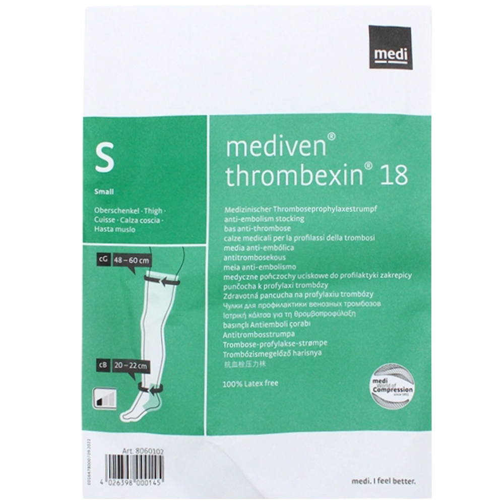 Hình ảnh Vớ y khoa Mediven Thrombexin 18 size M làm tăng tốc độ tuần hoàn máu, phòng ngừa huyết khối cho bệnh nhân nằm bất động lâu