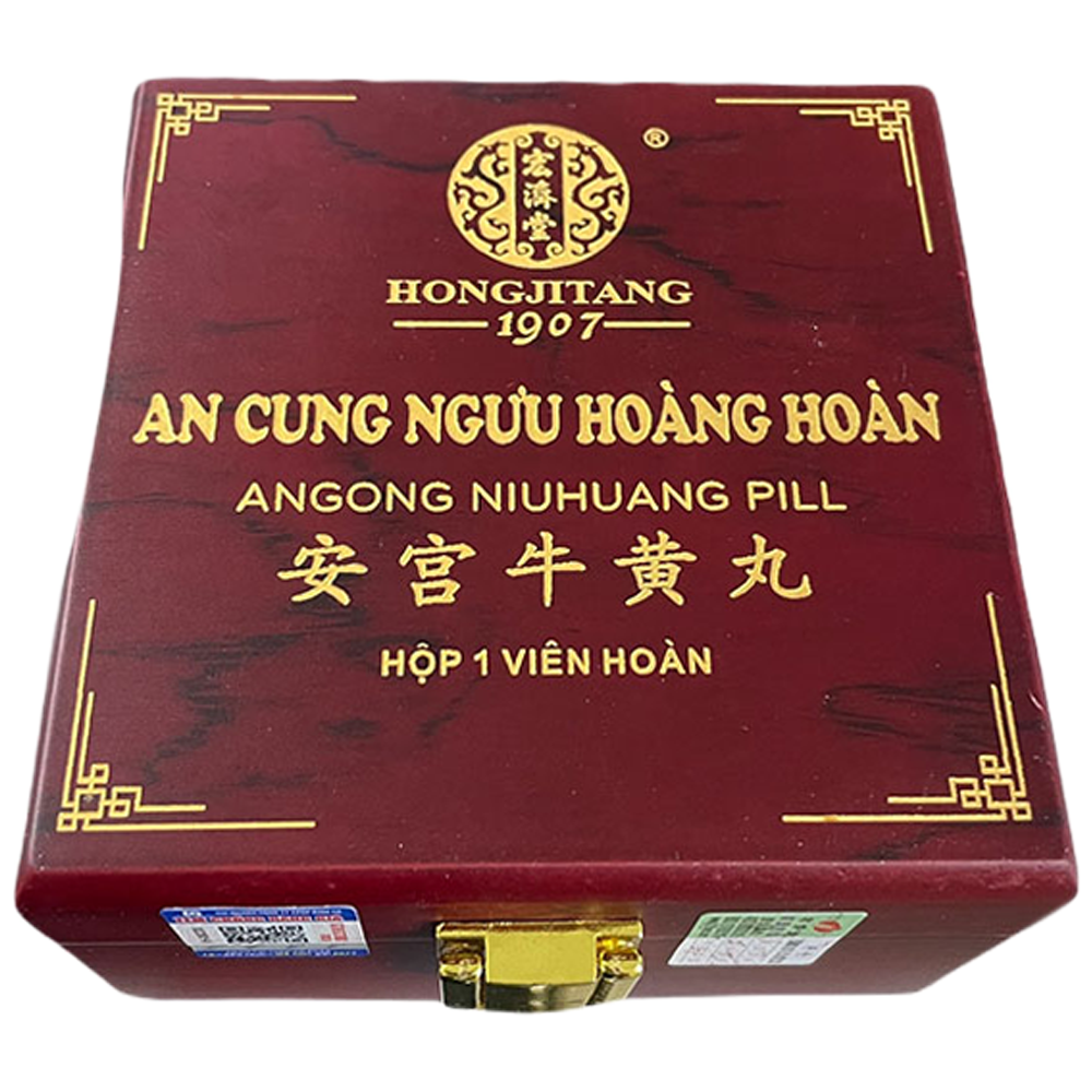 Hình ảnh Thuốc An Cung Ngưu Hoàng Hoàn thanh nhiệt, giải độc, trấn kinh, khai khiếu (1 viên)