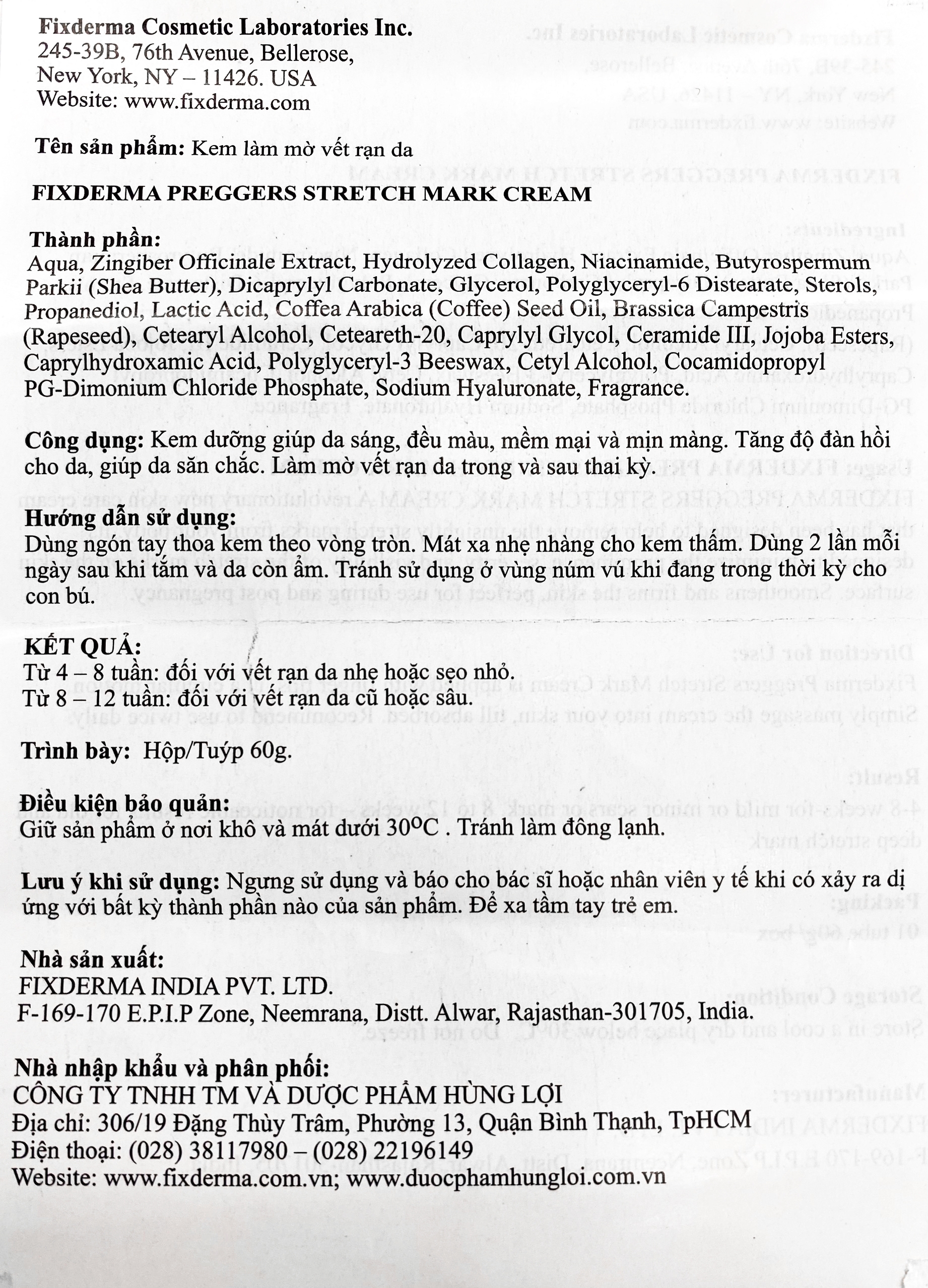 Hình ảnh Kem bôi da Fixderma Preggers Stretch Mark Cream dưỡng ẩm, giảm rạn da cho phụ nữ mang thai và sau sinh (60g)