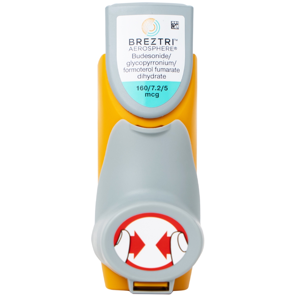 Hình ảnh Thuốc hít Breztri 160/7.2/5mcg Astrazeneca giảm co thắt phế quản cấp tính (120 liều)