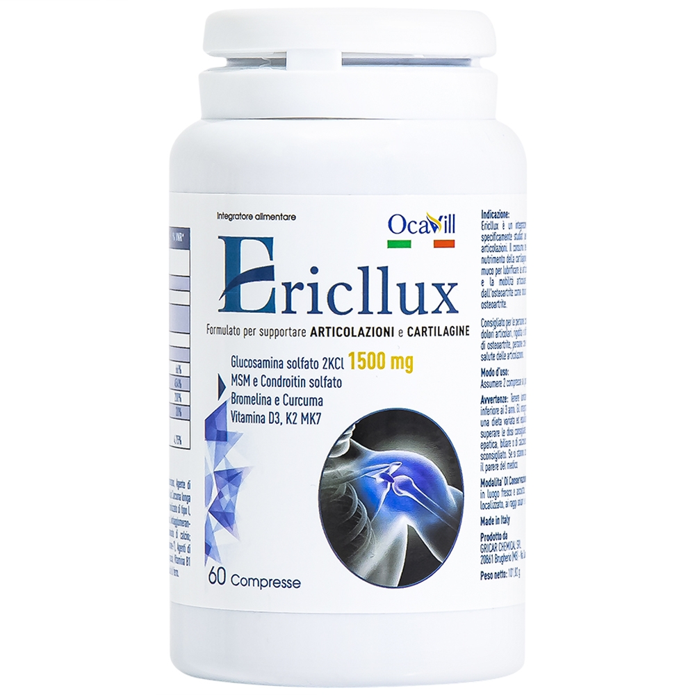 Hình ảnh Viên uống Ericllux Ocavill hỗ trợ tăng tiết dịch khớp, giúp khớp vận động linh hoạt (60 viên)