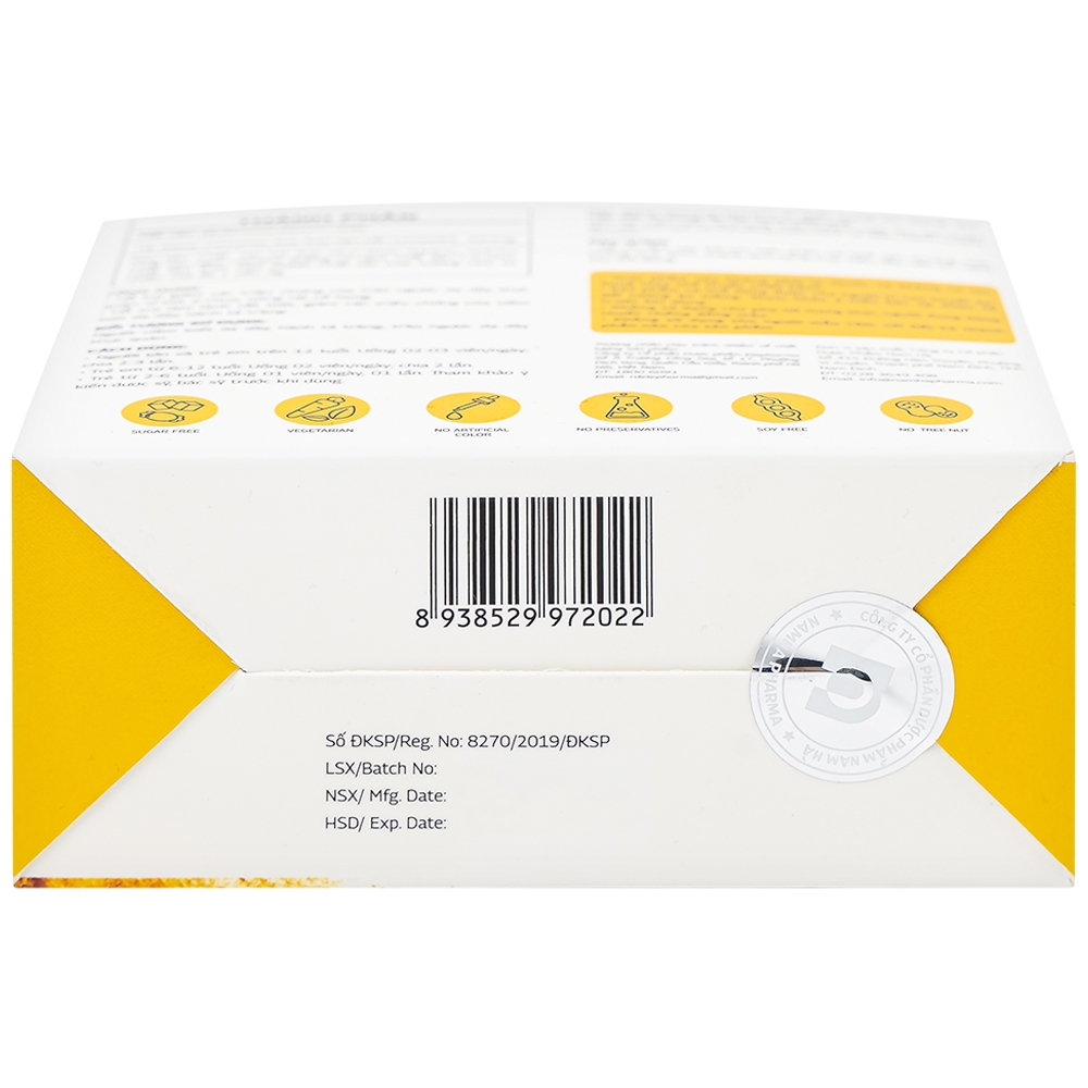 Hình ảnh Viên sủi Scurma Fizzy Nano Curcumin hỗ trợ giảm các triệu chứng trào ngược dạ dày thực quản (2 tuýt x 10 viên)